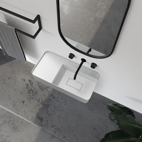 Раковина подвесная Abber Stein 120 см AS2627-1.2, белый матовый - фото 4