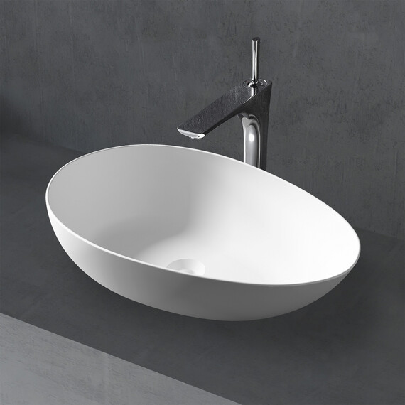 Раковина-чаша Abber Stein 60 см AS2615, белый матовый - фото 