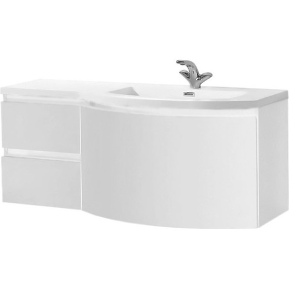 Тумба подвесная с раковиной-столешницей BelBagno PROSPERO-1200-3C-SO-RB-RIGHT 120 см R, красный - фото 2