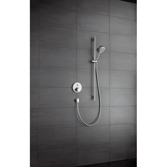 Душевой гарнитур Hansgrohe Raindance Select S 120 3jet/Unica 26631400, белый/хром - фото, картинка 4 Душевой гарнитур Hansgrohe Raindance Select S 120 3jet/Unica 26631400, белый/хром - фото 4