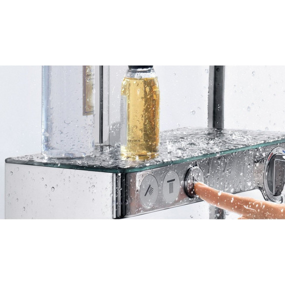 Душевая стойка с термостатом Hansgrohe Raindance Select E 300 Showerpipe 27127400, белый/хром - фото 3