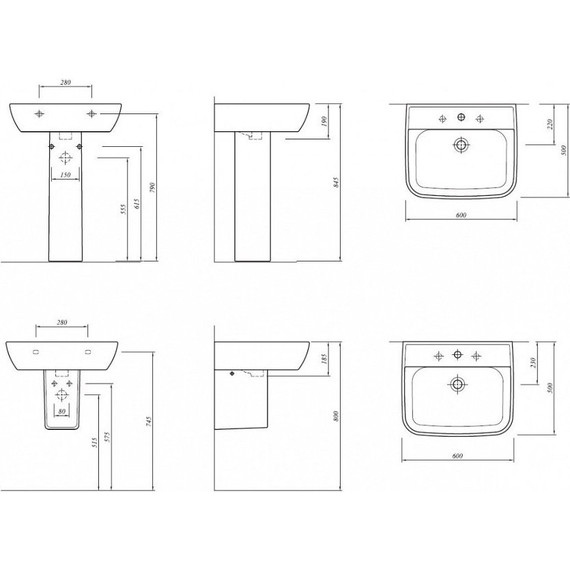 Раковина подвесная Kale BABEL 60 см - фото 2