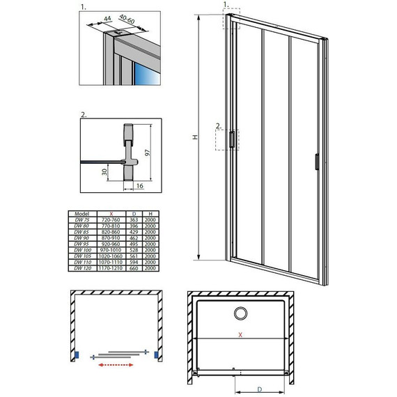 Душевая дверь Radaway Evo DW 120 см хром/прозрачное - фото 3