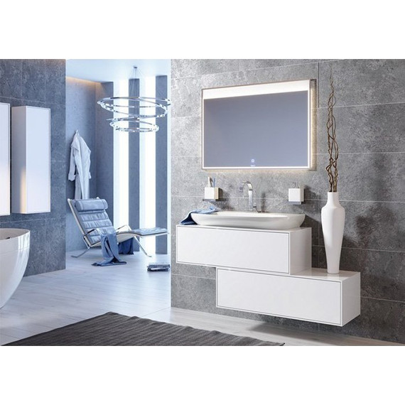 Тумба подвесная с раковиной Aqwella Genesis 100 см GEN0110W, Цвет фасада: белый - фото, картинка 5 Тумба подвесная с раковиной Aqwella Genesis 100 см GEN0110W, Цвет фасада: белый - фото 5