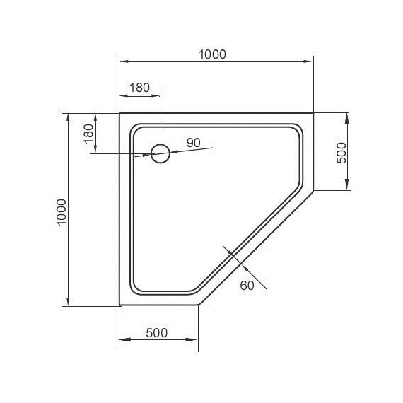 Акриловый поддон Cezares TRAY-A-P-100-15-W 100х100 см - фото, картинка 4 Акриловый поддон Cezares TRAY-A-P-100-15-W 100х100 см - фото 4