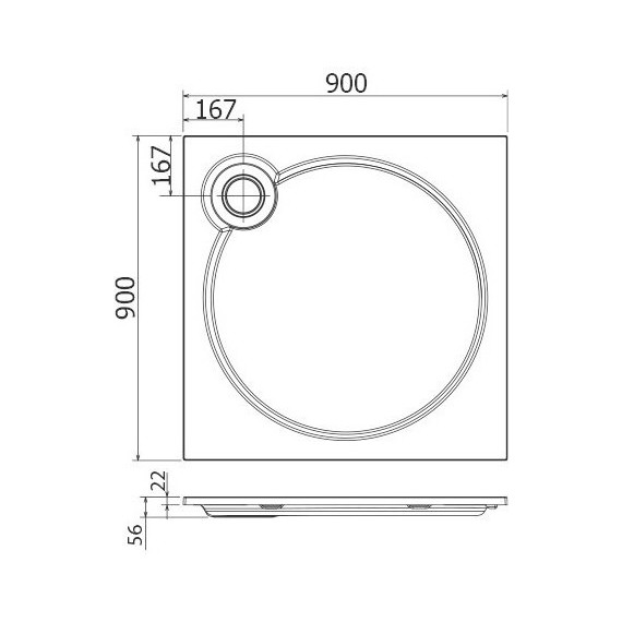 Мраморный поддон Cezares TRAY-S-A-90-56-W 90х90 см - фото, картинка 2 Мраморный поддон Cezares TRAY-S-A-90-56-W 90х90 см - фото 2