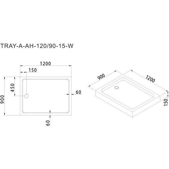 Акриловый поддон Cezares TRAY-A-AH-120/90-15-W 120х90 см - фото, картинка 3 Акриловый поддон Cezares TRAY-A-AH-120/90-15-W 120х90 см - фото 3