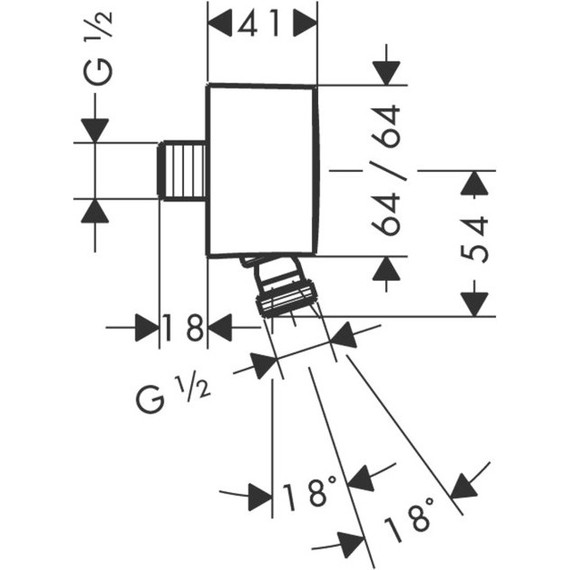 Шланговое подсоединение Hansgrohe Fixfit 27414000 - фото 2
