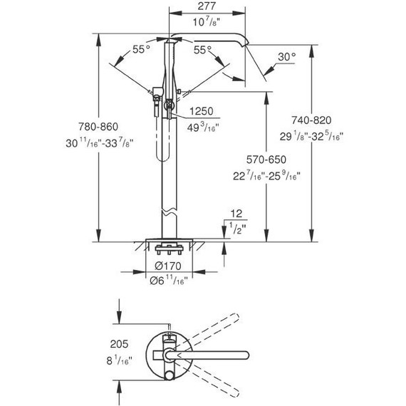 Смеситель для ванны Grohe Essence New 23491001 - фото 5