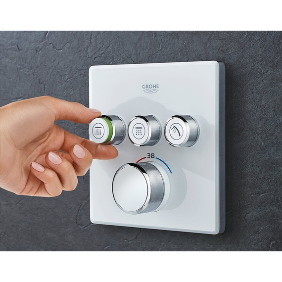 Смеситель для душа с термостатом Grohe Grohtherm SmartControl 29157LS0, белая луна - фото 4