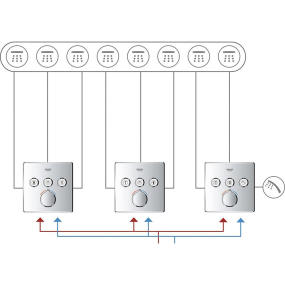Смеситель для душа с термостатом Grohe Grohtherm SmartControl 29157LS0, белая луна - фото 6