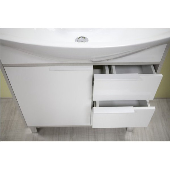 Тумба напольная с раковиной Акватон Рико 80 см 1A2154K1RIB90, белый/ясень - фото 6