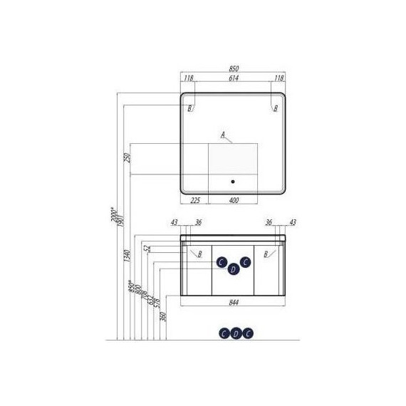Зеркало Акватон Шерилл 85 см 1A210302SH010 - фото 4