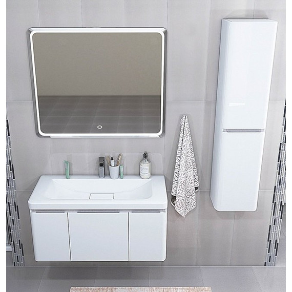 Тумба подвесная с раковиной Акватон Шерилл 85 см 1A2088K1SH010, белый - фото 6