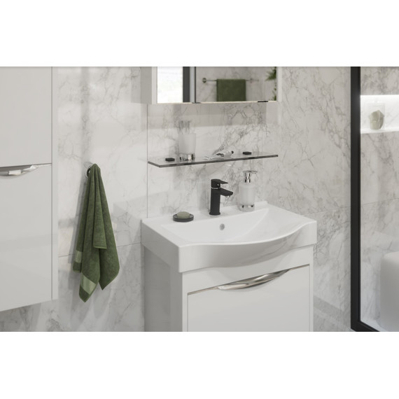 Стеклянная полка Stworki Glass 60 см 3GW262TTKK000, чёрный - фото 5