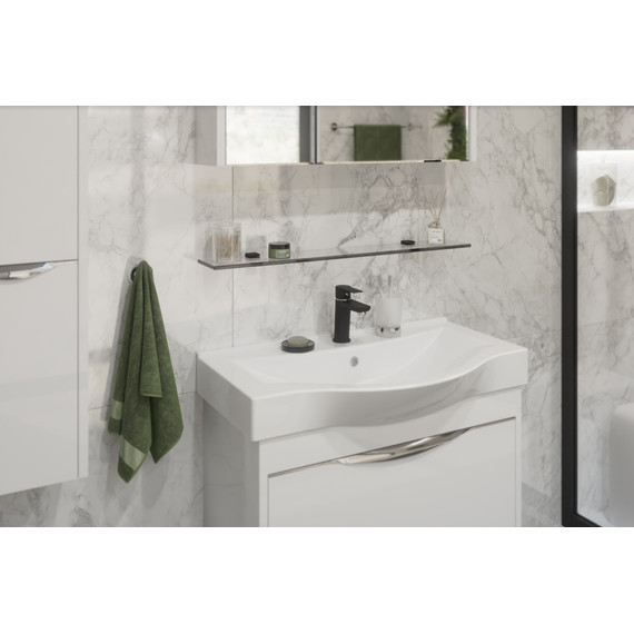 Стеклянная полка Stworki Glass 80 см 3GW264TTKK000, чёрный - фото 5