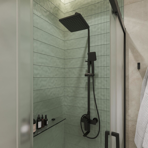 Стеклянная полка Stworki Glass 60 см 3GW262TTKK000, чёрный - фото 8