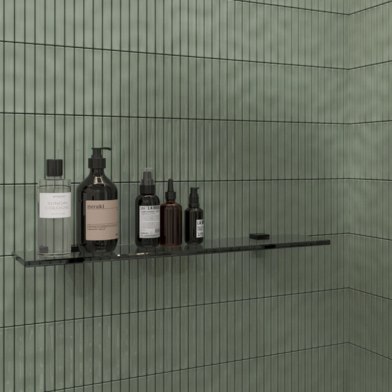 Стеклянная полка Stworki Glass 60 см 3GW262TTKK000, чёрный - фото 7