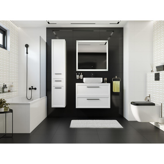 Стеклянная полка Stworki Glass 90 см 3GW265TTKK000, чёрный - фото 7