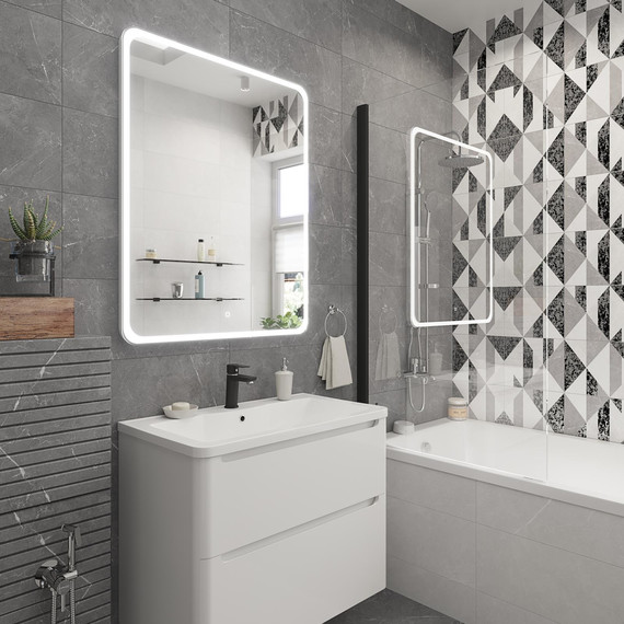 Шторка для ванны Stworki Стокгольм 60x150 см 3GW250TTKK000 (стекло 8 мм) чёрный/прозрачное - фото 4