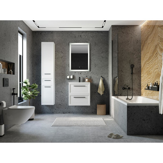 Шторка для ванны Stworki Стокгольм 60x150 см 3GW250TTKK000 (стекло 8 мм) чёрный/прозрачное - фото 7