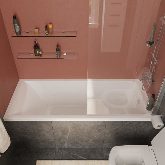 Шторка для ванны Stworki Стокгольм 50x150 см 3GW239TTKK000 (стекло 8 мм) хром/прозрачное - фото 3