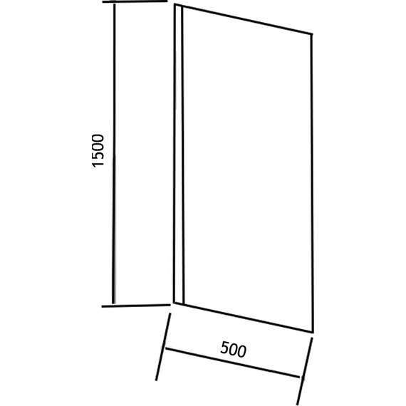 Шторка для ванны Stworki Стокгольм 50x150 см 3GW239TTKK000 (стекло 8 мм) хром/прозрачное - фото 2
