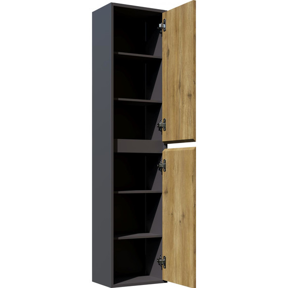 Пенал подвесной Stworki Кронборг 1A262303KB5A0, серый/тёмное дерево - фото 5