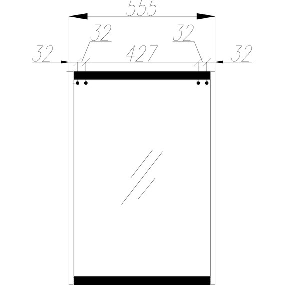 Зеркало-шкаф Stworki Кронборг 55 см 1A261802KB820, чёрный/серый - фото 2