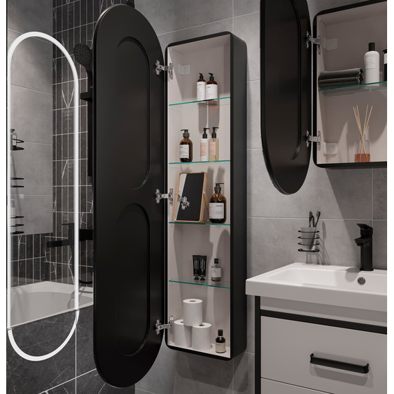 Пенал подвесной Stworki Мальмё МВК076, чёрный - фото 12