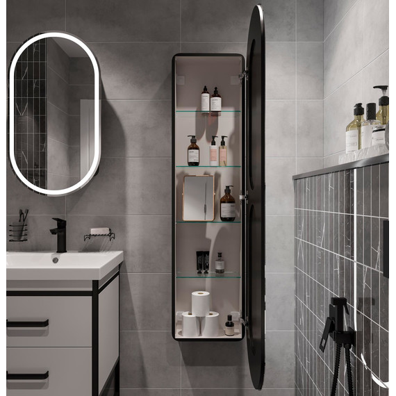 Пенал подвесной Stworki Мальмё МВК076, чёрный - фото 13