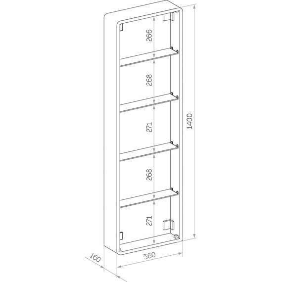Пенал подвесной Stworki Мальмё МВК076, чёрный - фото 3