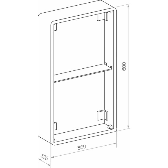 Зеркало-шкаф Stworki Мальмё 45 см МВК074, белый - фото 3