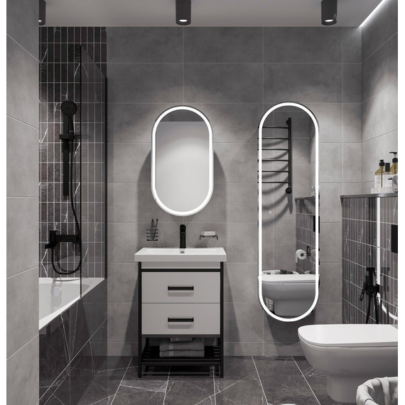 Зеркало-шкаф Stworki Мальмё 45 см МВК074, белый - фото 4