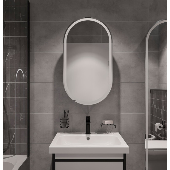 Зеркало-шкаф Stworki Мальмё 45 см МВК073, чёрный - фото 8