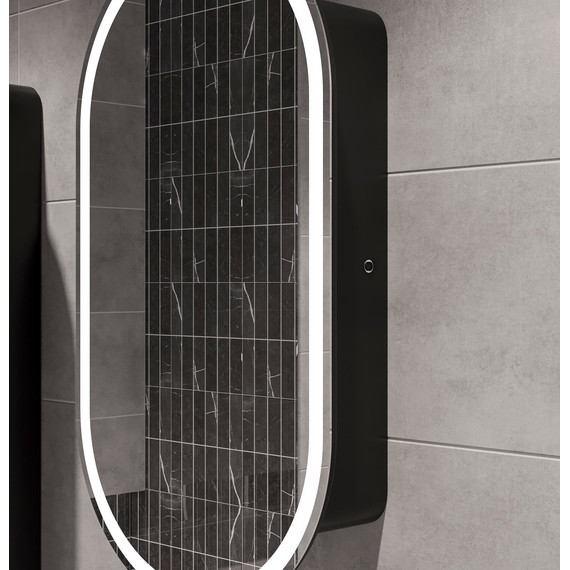 Зеркало-шкаф Stworki Мальмё 45 см МВК073, чёрный - фото 12