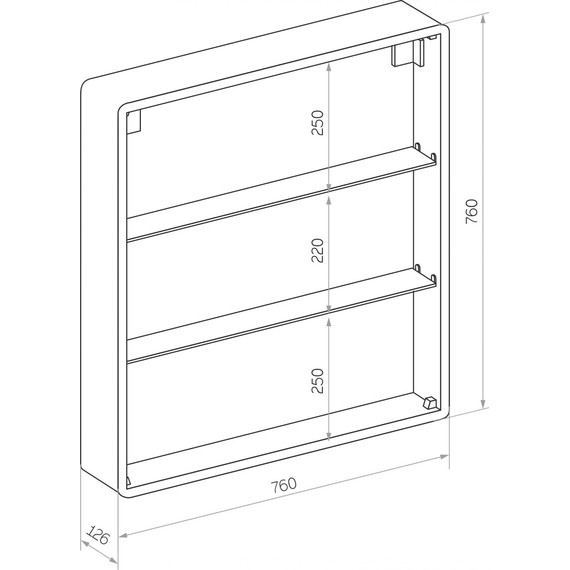 Зеркало-шкаф Stworki Стокгольм 80 см МВК082, белый - фото 2