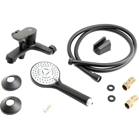 Смеситель для ванны Stworki Орхус OR-02b, чёрный - фото 8