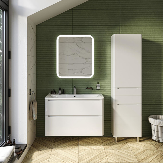 Пенал напольный Stworki Монтре Мон.04.190/N/W, белый - фото 3