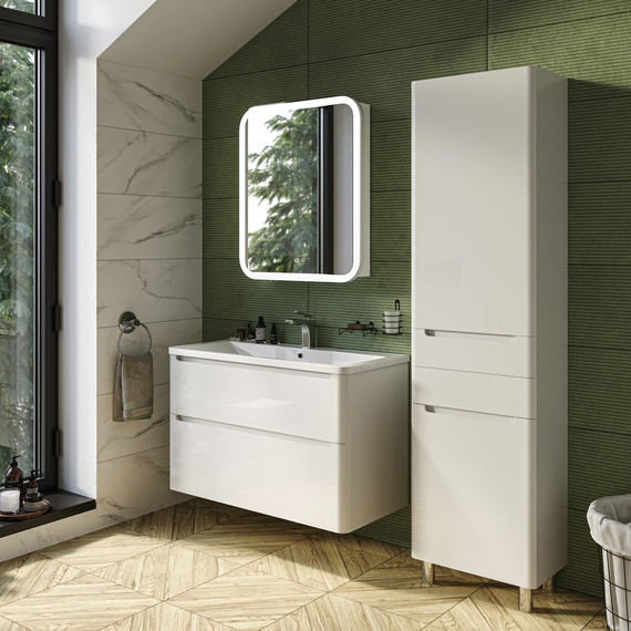 Пенал напольный Stworki Монтре Мон.04.190/N/W, белый - фото 4