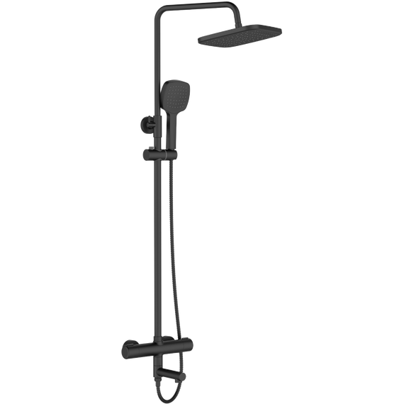 Душевая стойка с термостатом Stworki Орхус OR-03b, чёрный - фото 5