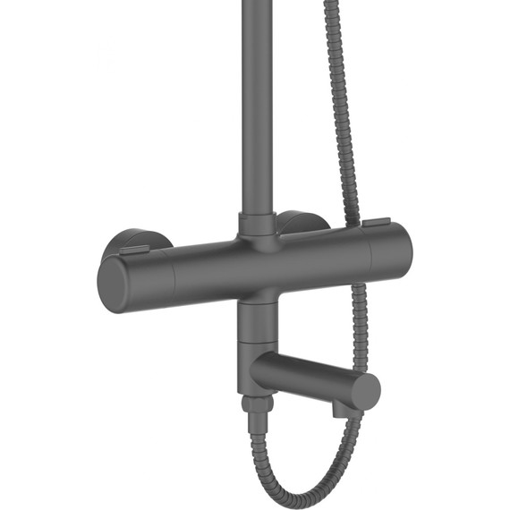 Душевая стойка с термостатом Stworki Орхус OR-03b, чёрный - фото 7