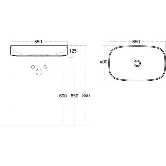 Тумба подвесная с раковиной и столешницей Stworki Молде 95 см 579550, чёрный - фото 4