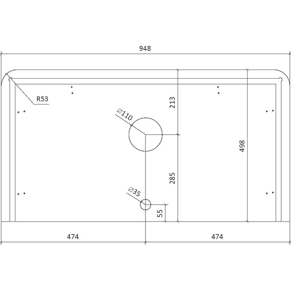 Тумба подвесная с раковиной и столешницей Stworki Молде 95 см 579550, чёрный - фото 3