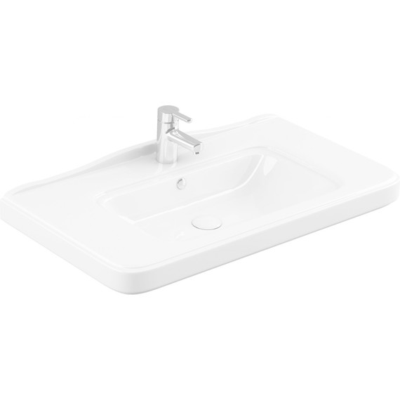 Тумба подвесная с раковиной Stworki Молде 95 см 579358, белый - фото 22