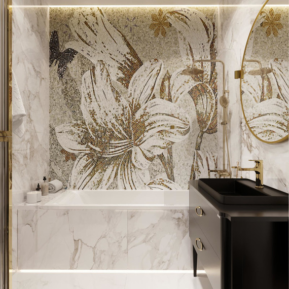 Шторка для ванны Stworki Ольборг 70x140 см MV-OL-70-GL (стекло 8 мм) золото/прозрачное - фото 9