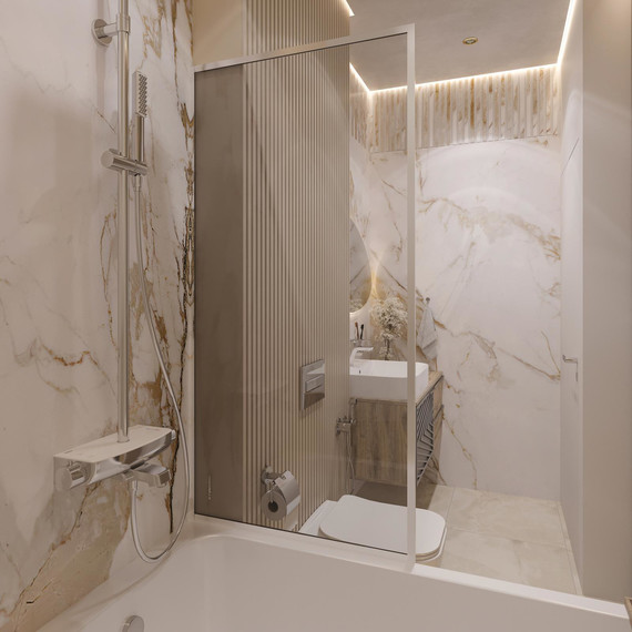 Шторка для ванны Stworki Карлстад 70x140 см MV-KA-70-CR (стекло 8 мм) хром/прозрачное - фото 6