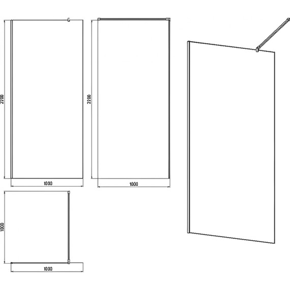 Душевая перегородка Stworki Берген 100 cм MV-BE-100-CR (стекло 8 мм) хром/прозрачное - фото 2