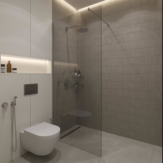 Душевая перегородка Stworki Берген 100 cм MV-BE-100-CR (стекло 8 мм) хром/прозрачное - фото 5