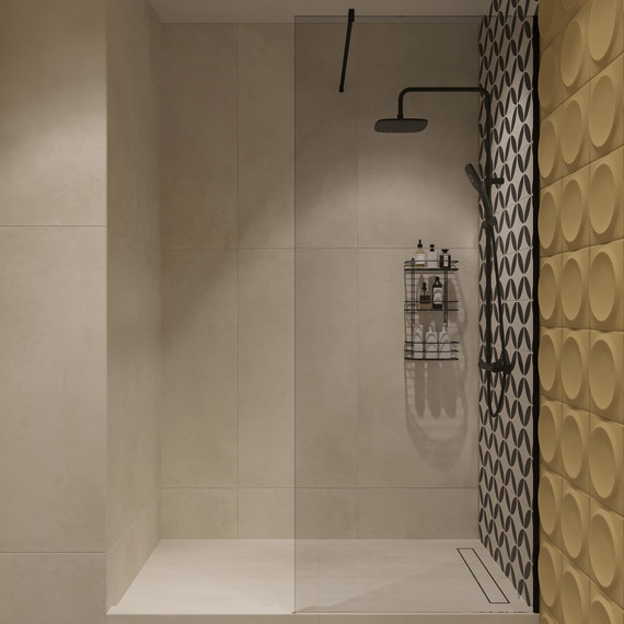 Душевая перегородка Stworki Берген 90 cм MV-BE-90-BL (стекло 8 мм) чёрный/прозрачное - фото 6